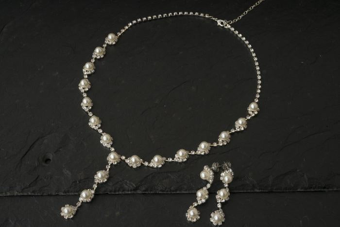 Silver Plated Necklace and Earring Set